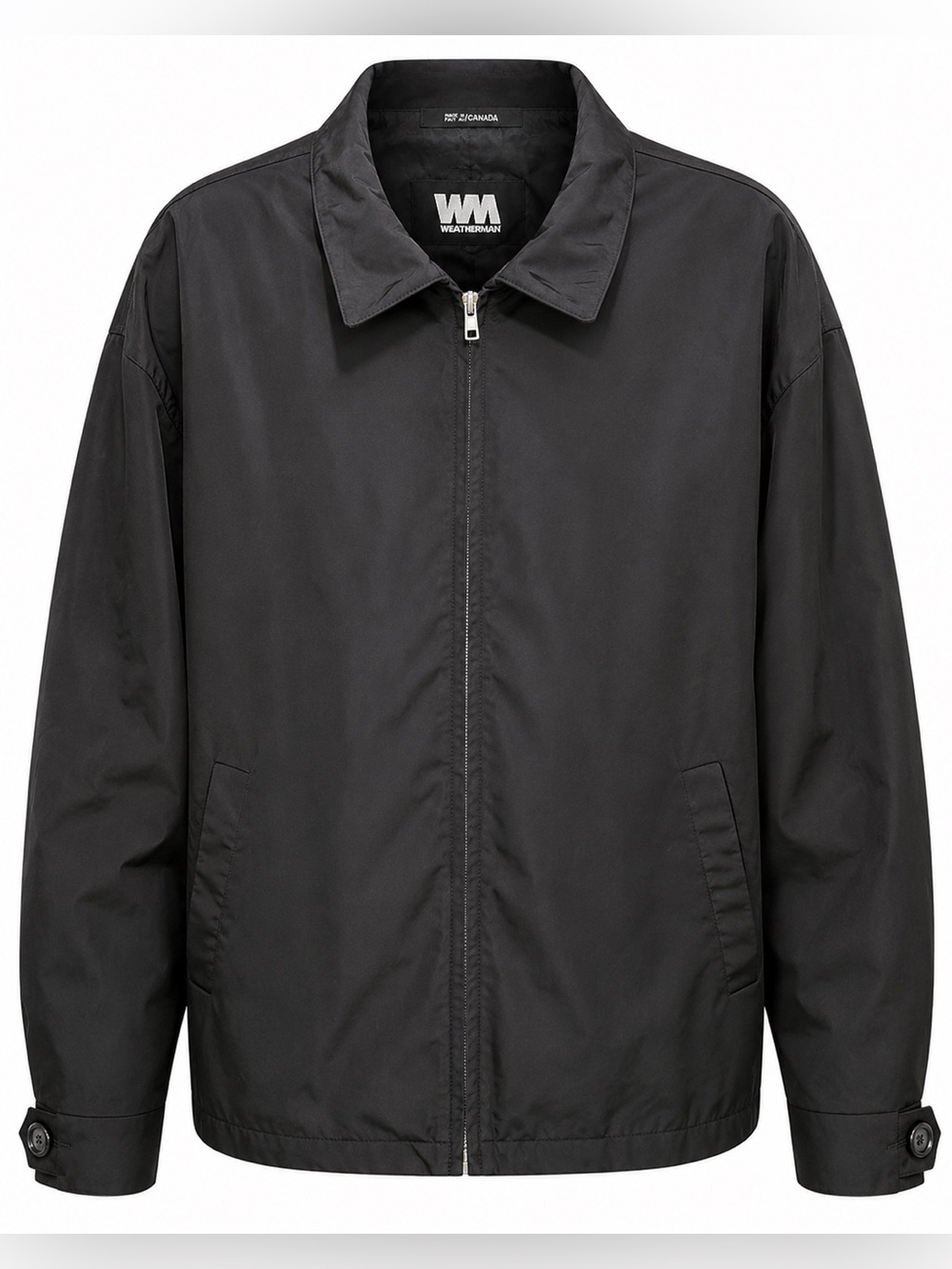Weatherman Black Lightweight Zip Jacket XL Canada Made